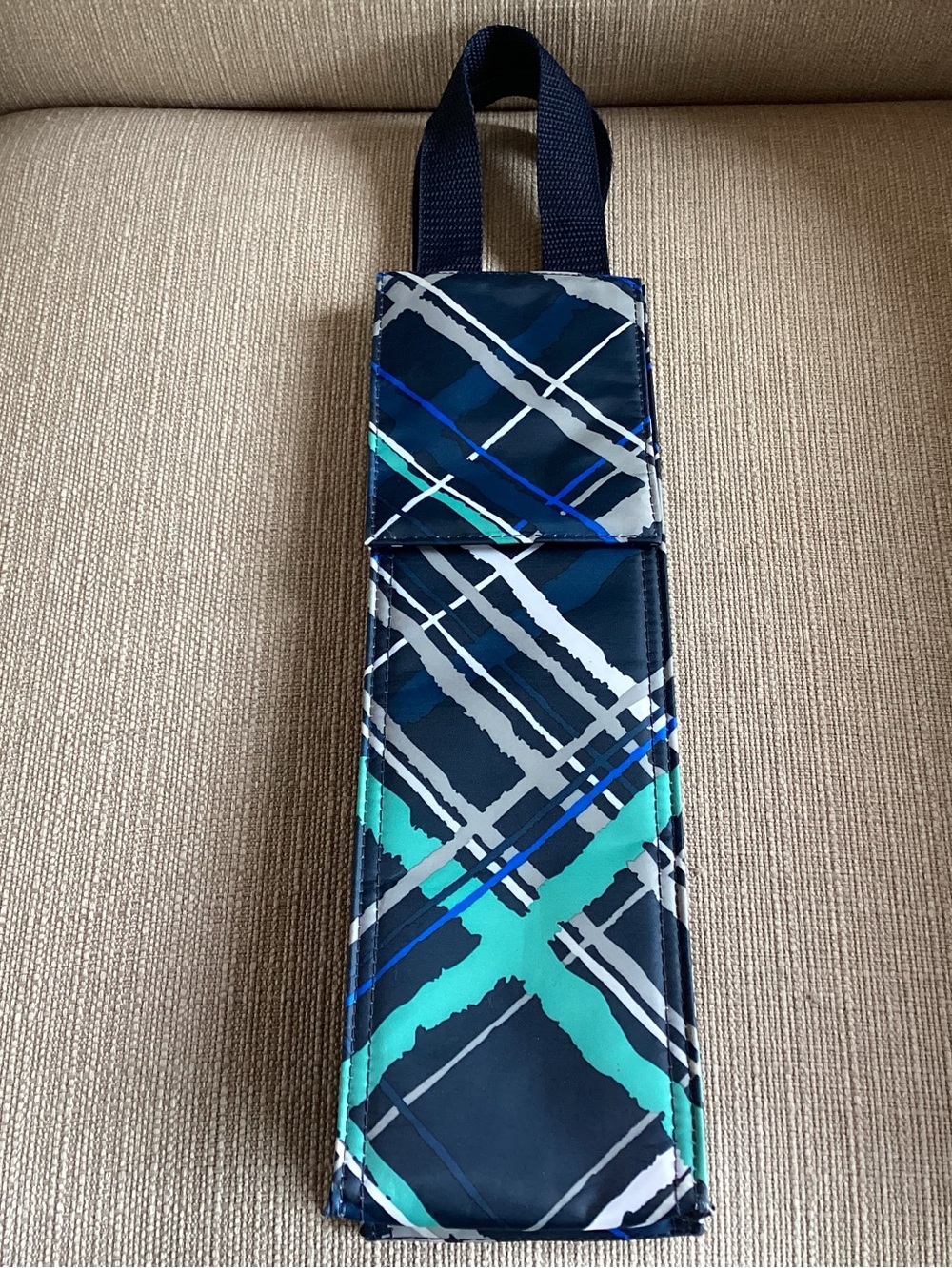 Thirty-One Perfect Bottle Thermal Navy Sea Plaid